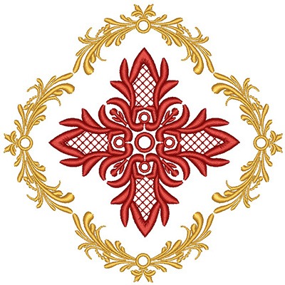 Matriz de matriz Matriz De Bordado Cruz De Malta 14 Cm